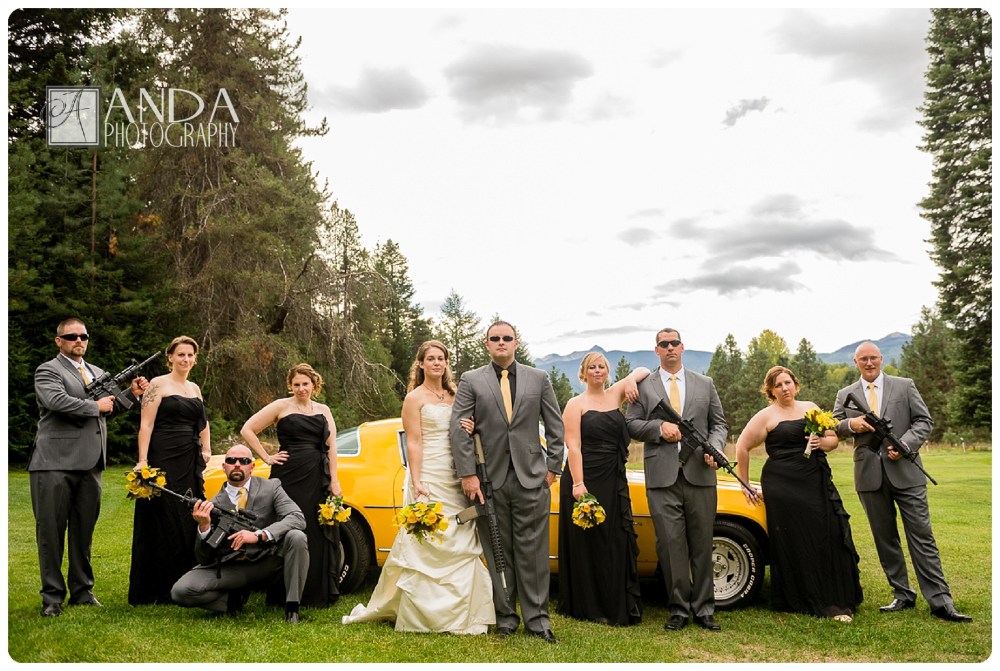 Anda Photography, creative photography, chic, artistic photography, unique photography, fall autumn wedding, vibrant colors, lifestyle photography, on location photography,  Bellingham engagement photography, Bellingham wedding photography, Seattle wedding photography, Seattle engagement photography, creative wedding photography, unique wedding photography, vibrant images, photojournalistic photography, seattle wedding photography, seattle engagement photography, casual photography style,  emotional wedding images, Chad, Sara, Leavenworth wedding photography, Pine River Ranch wedding, barn wedding, wedding in the valley, fall wedding, succulents as wedding decor, simple rustic wedding, guns with the wedding party, wedding photos with guns