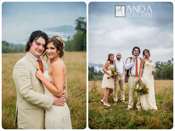 Anda Photography, creative photography, chic, artistic photography, unique photography, fall autumn wedding, vibrant colors, lifestyle photography, on location photography, Bellingham engagement photography, Bellingham wedding photography, Seattle wedding photography, Seattle engagement photography, creative wedding photography, unique wedding photography, vibrant images, photojournalistic photography, seattle wedding photography, seattle engagement photography, casual photography style, emotional wedding images, Wandering Waters, camping themed wedding, retro airstream trailer, old school trailerworks, wedding prep in an airstream trailer, rainy wedding day, outdoor wedding, backless wedding dress, Mychal, Daniel