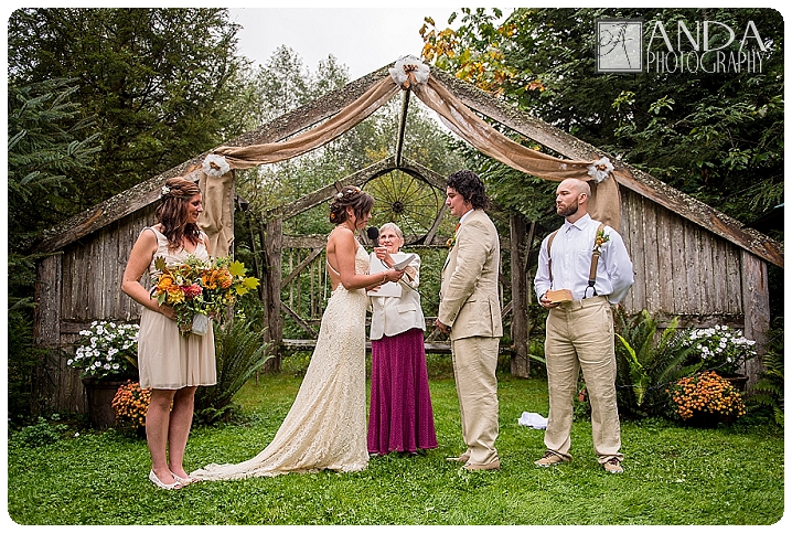 Anda Photography, creative photography, chic, artistic photography, unique photography, fall autumn wedding, vibrant colors, lifestyle photography, on location photography, Bellingham engagement photography, Bellingham wedding photography, Seattle wedding photography, Seattle engagement photography, creative wedding photography, unique wedding photography, vibrant images, photojournalistic photography, seattle wedding photography, seattle engagement photography, casual photography style, emotional wedding images, Wandering Waters, camping themed wedding, retro airstream trailer, old school trailerworks, wedding prep in an airstream trailer, rainy wedding day, outdoor wedding, backless wedding dress, Mychal, Daniel