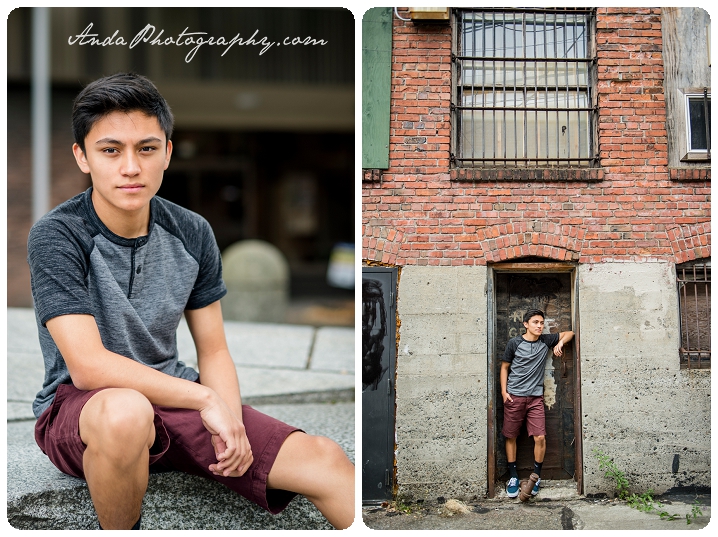 Bellingham Senior Portrait Photography Urban Downtown Guy Senior Photos Julio_0003